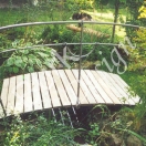 Gartenteich - Brücke mit Geländer