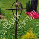 Grabkreuz aus Bronze geschmiedet, florale Form, NR. 11