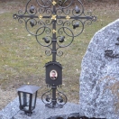 Geschmiedetes Grabkreuz in süddeutscher filigraner Form ,verzinkt,lackiert und vergoldet_Nr. 21_20